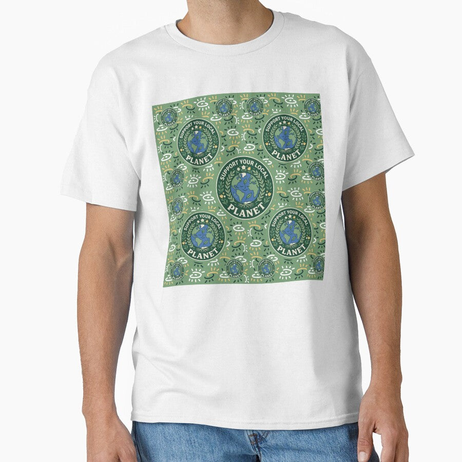 Support Your Local Planet - bogolan by Wolagno