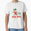 Playful Chili Pepper Graphic Print Tee for Food Lovers by ThreadQuirk