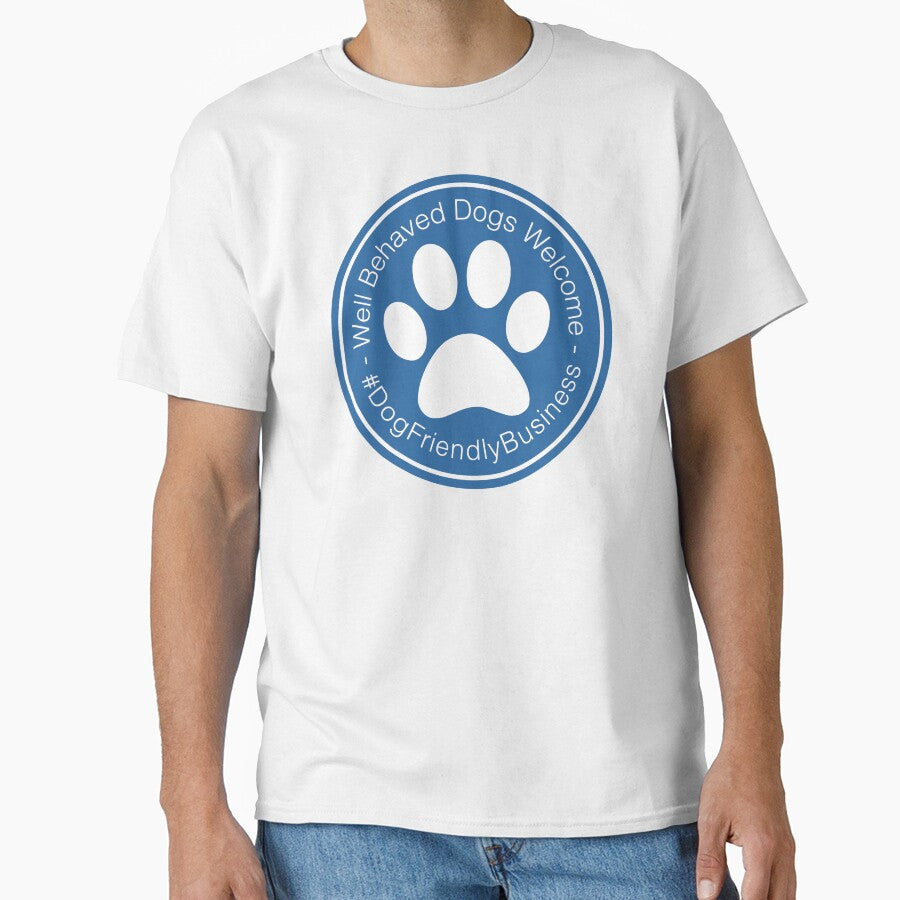 Well Behaved Dogs Welcome Blue Sign - #DogFriendlyBusiness by fireballuke
