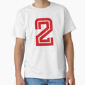 No. 2 / Player Number Two / Football Player Number 2 (Red on Black) by STUDIO-72