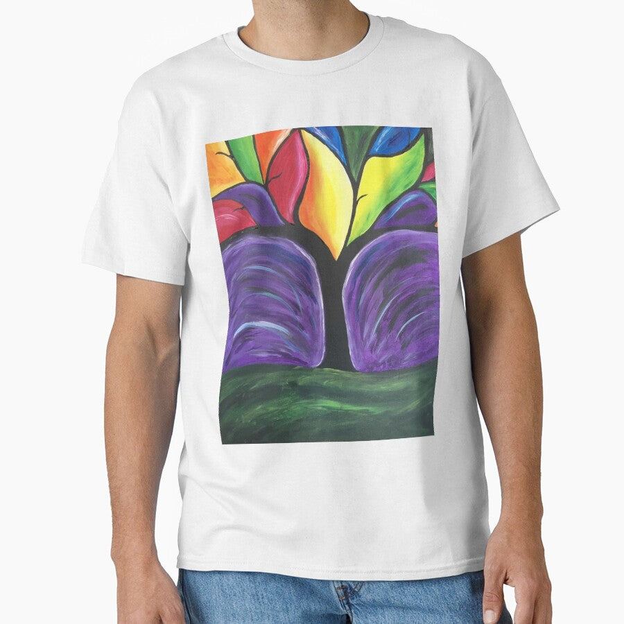 Colorful Tree with Green, Purple, Yellow, Blue, Red, Orange Leaves by SiriusArtWorks