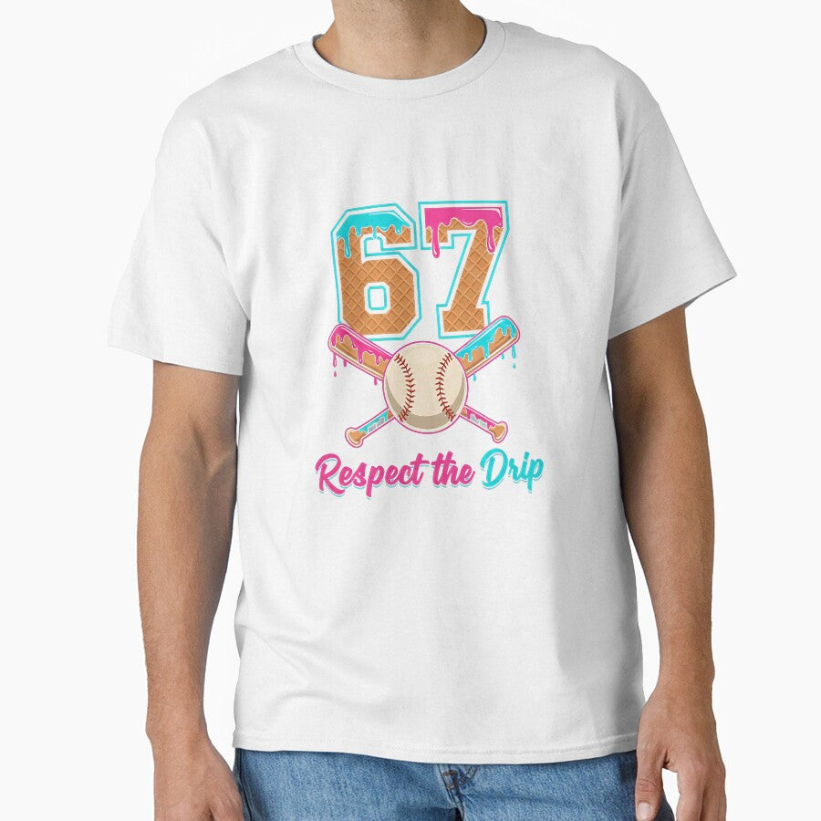 Baseball Drip Number 67 Player Sport Gift For Men Women Kids by cawtoon