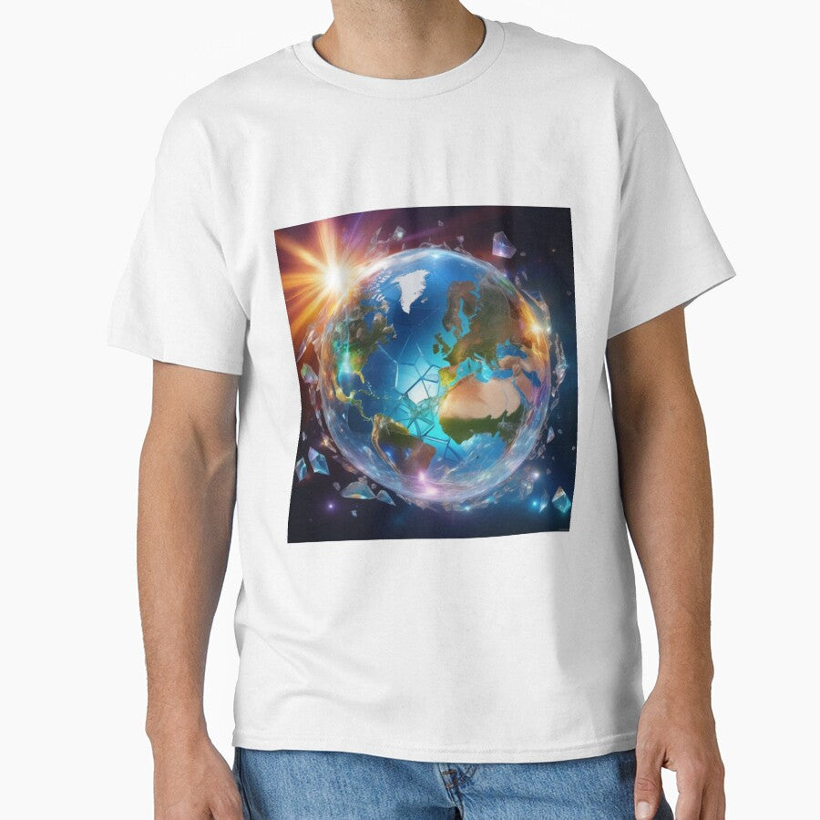 planet Earth, Broken Glass effect, by aipaint