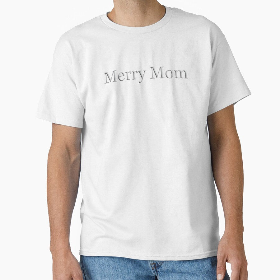 Merry Mom (White Marble Text) by Swabcraft