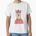 Llama in Pink Sweater and Hat – Adorable Casual Animal by Confuzz1ed