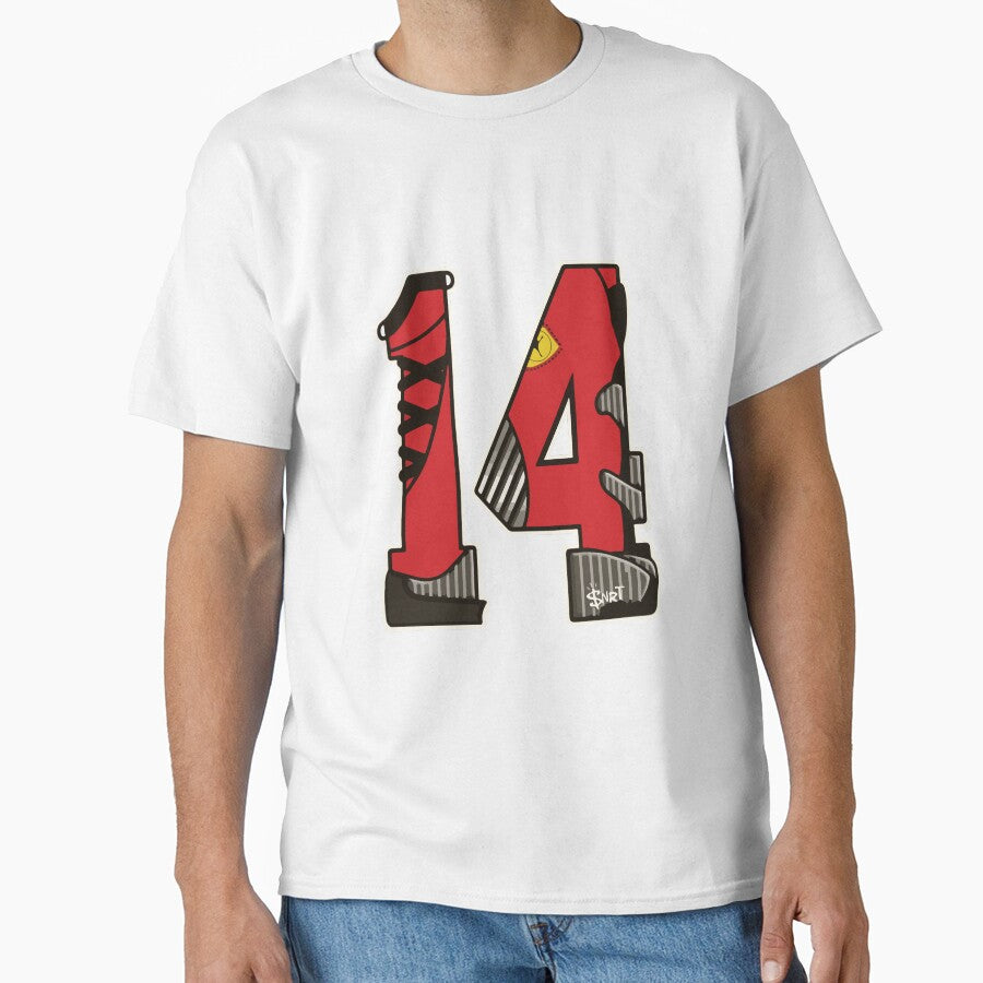 Sports Number 14, red black color lucky sport fourteen by Hoahip