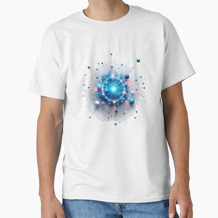 Vintage retro-futuristic Cosmic Sci-fi Atoms Design by CodellCreations