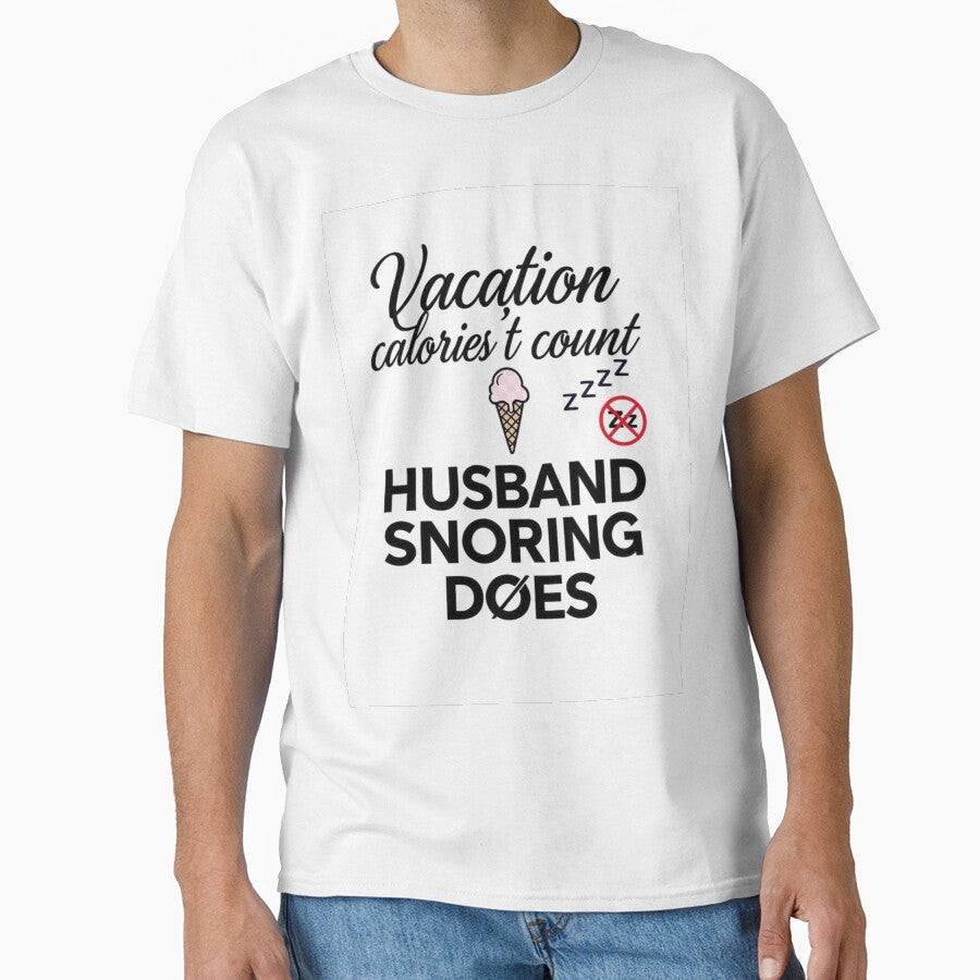 Vacation Calories Don't Count Husband Snoring Does | Funny Wife Travel Tank Top by Petringo