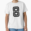 No. 8 / Player Number Eight / Football Player Number 8 (Black) by STUDIO-72