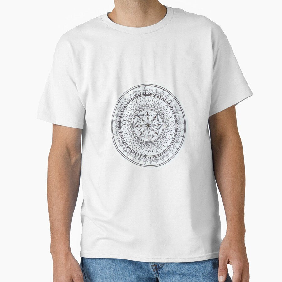 Black And White Hand Drawn Mandala by Zedart