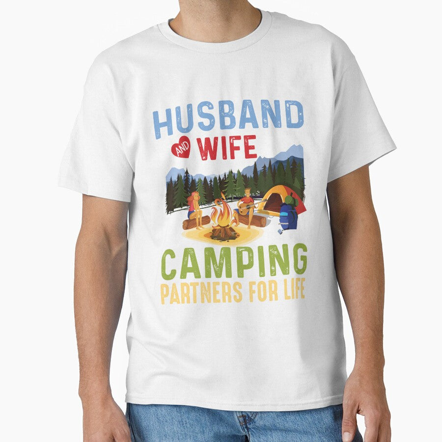 Camp Love Husband and Wife Camping Partners for Life Camper by SweetbeStore