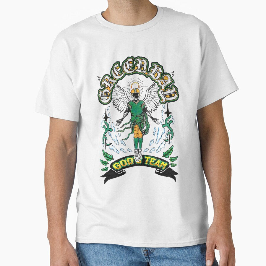 Green Bay Football God’s Team Shirt | Hand-Drawn Wisconsin Fan Apparel by WyrdBrand