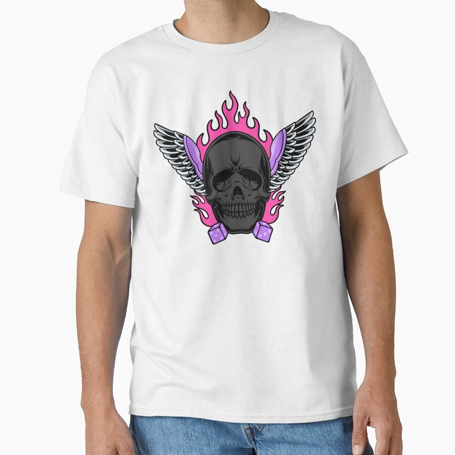 Skull Inspired Unisex Heavy Cotton Tee, Edgy Graphic Shirt, Alternative Fashion, Halloween Costume, Skull Tee, Gift for Him - Skulls for men by UsandCoDesigns