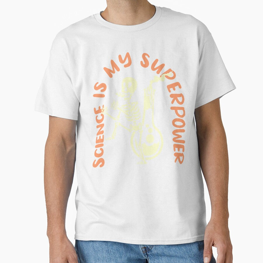 Science Is My Superpower Funny Skeleton Scientist Halloween Design by RepRepublic