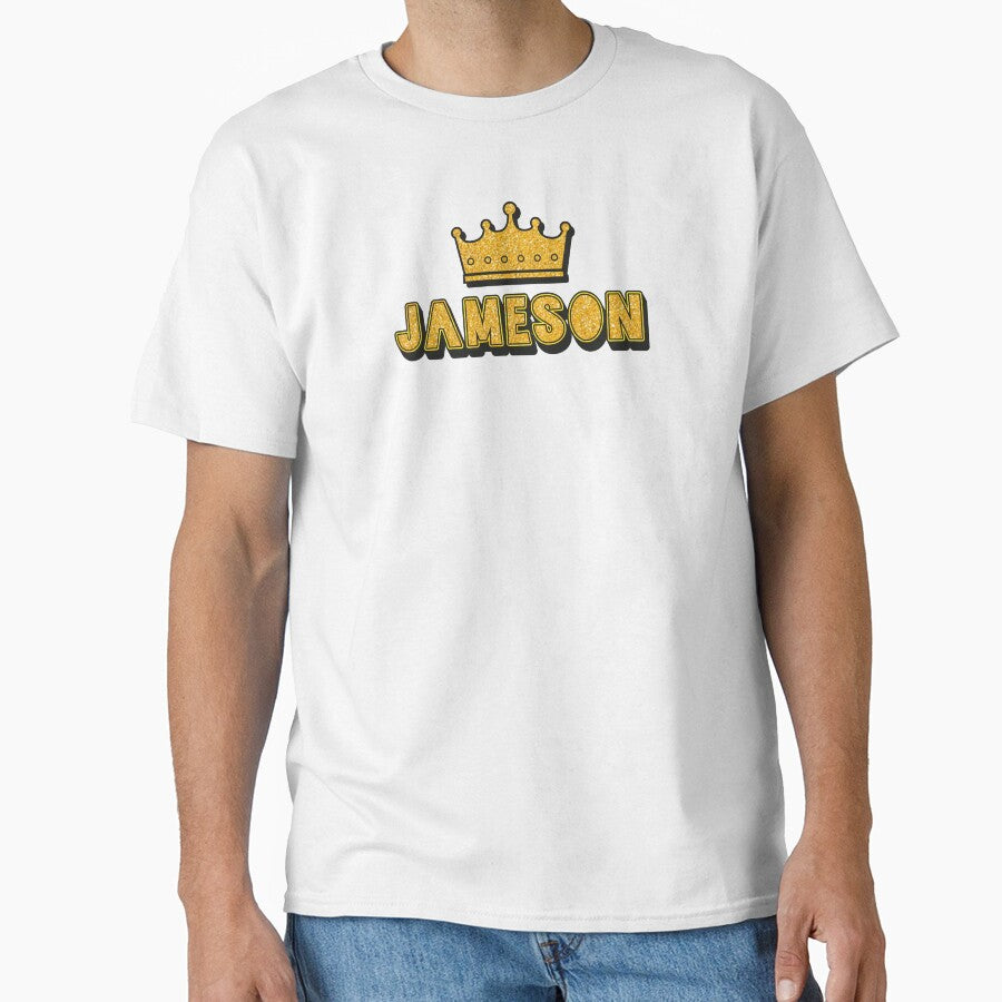 Jameson Personalized Name With Crown - Cool & Funny Custom Gift for Men and Boys by Oussinc