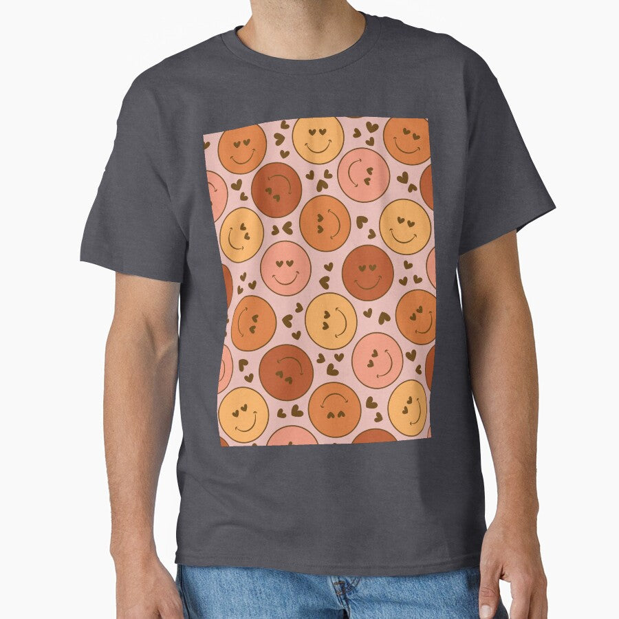Cute smiley print - pink by RSDigitalPrintDesign