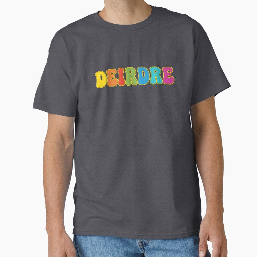 ❤️ Deirdre Personalized Name Wavy Retro Shirt, Coffee Mug, Sticker Gift by HelixPedia