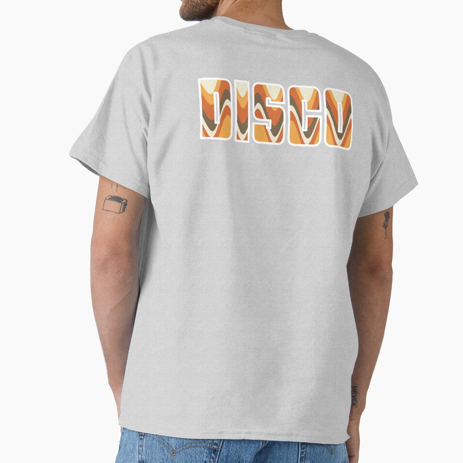 Groovy Disco Waves - 70s Brown and Orange Retro Swirl by SunnyBrand