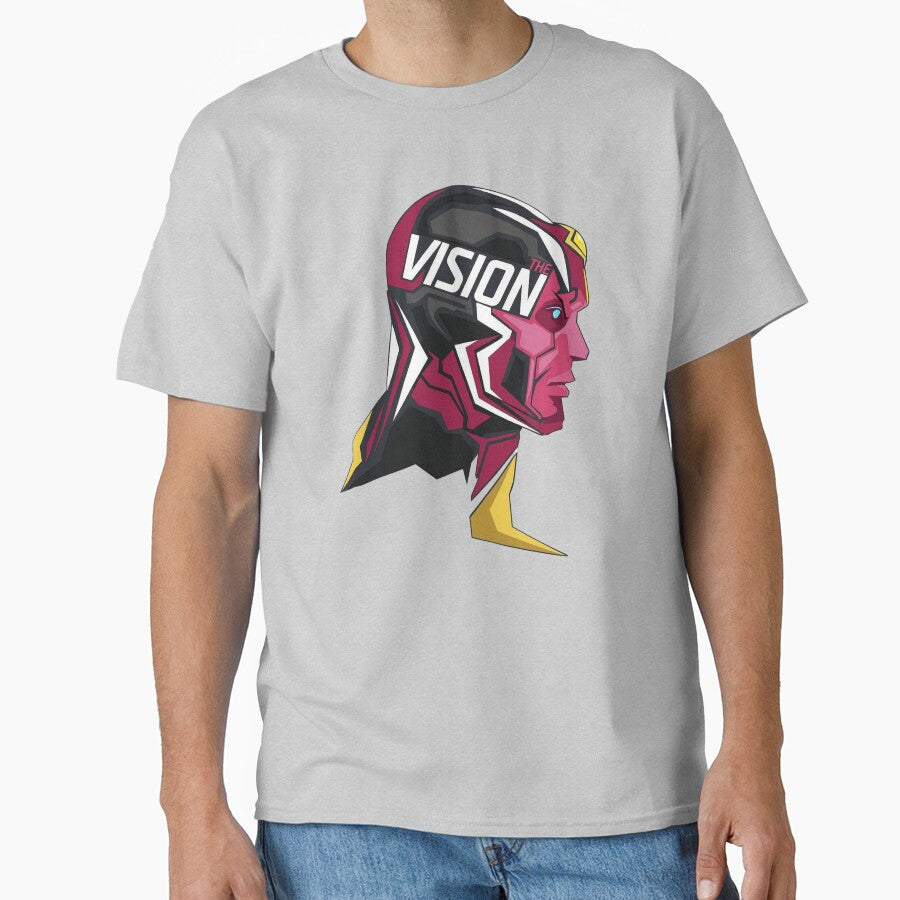 Retro The Vision T-Shirt Design PNG | Superhero Vector Graphic Clipart by Creatby7030