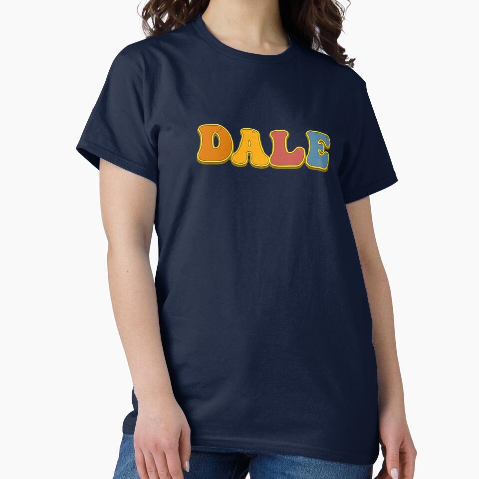 ❤️ Dale Personalized Name Wavy Retro Shirt, Coffee Mug, Sticker Gift by HelixPedia