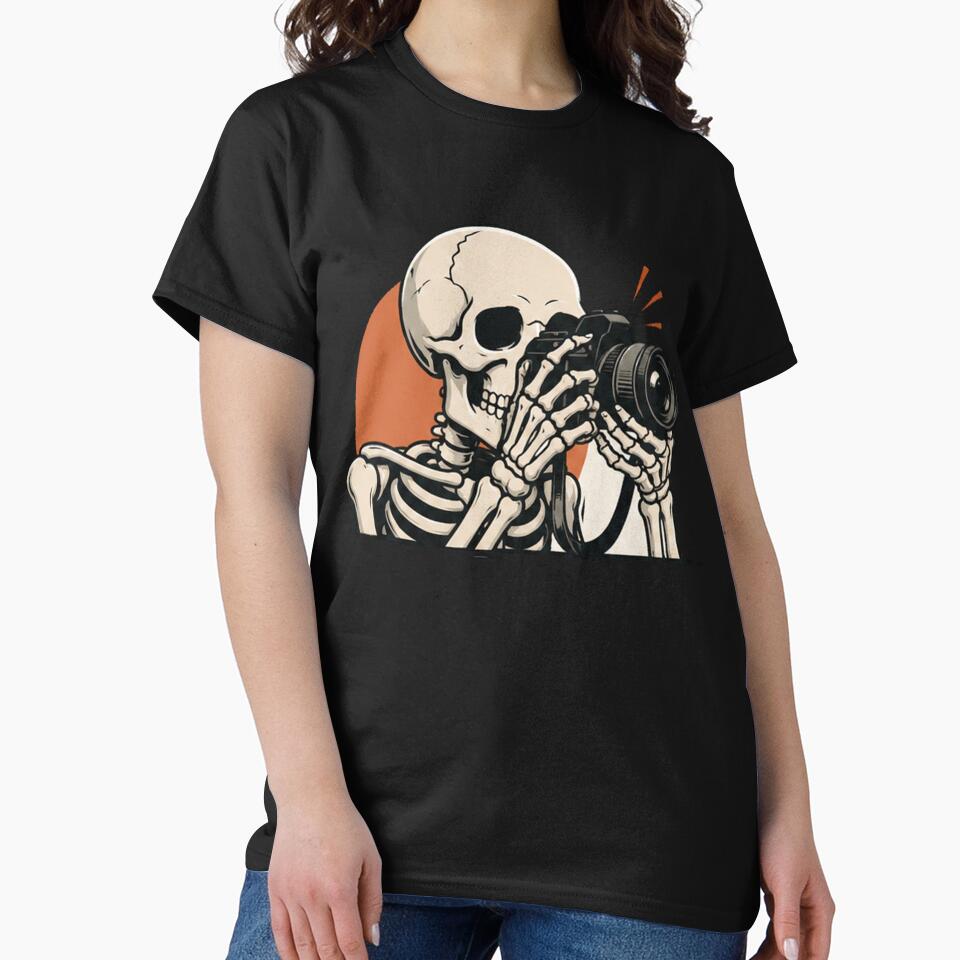 Funny Skeleton Photographer by Mystic & Celestial Art