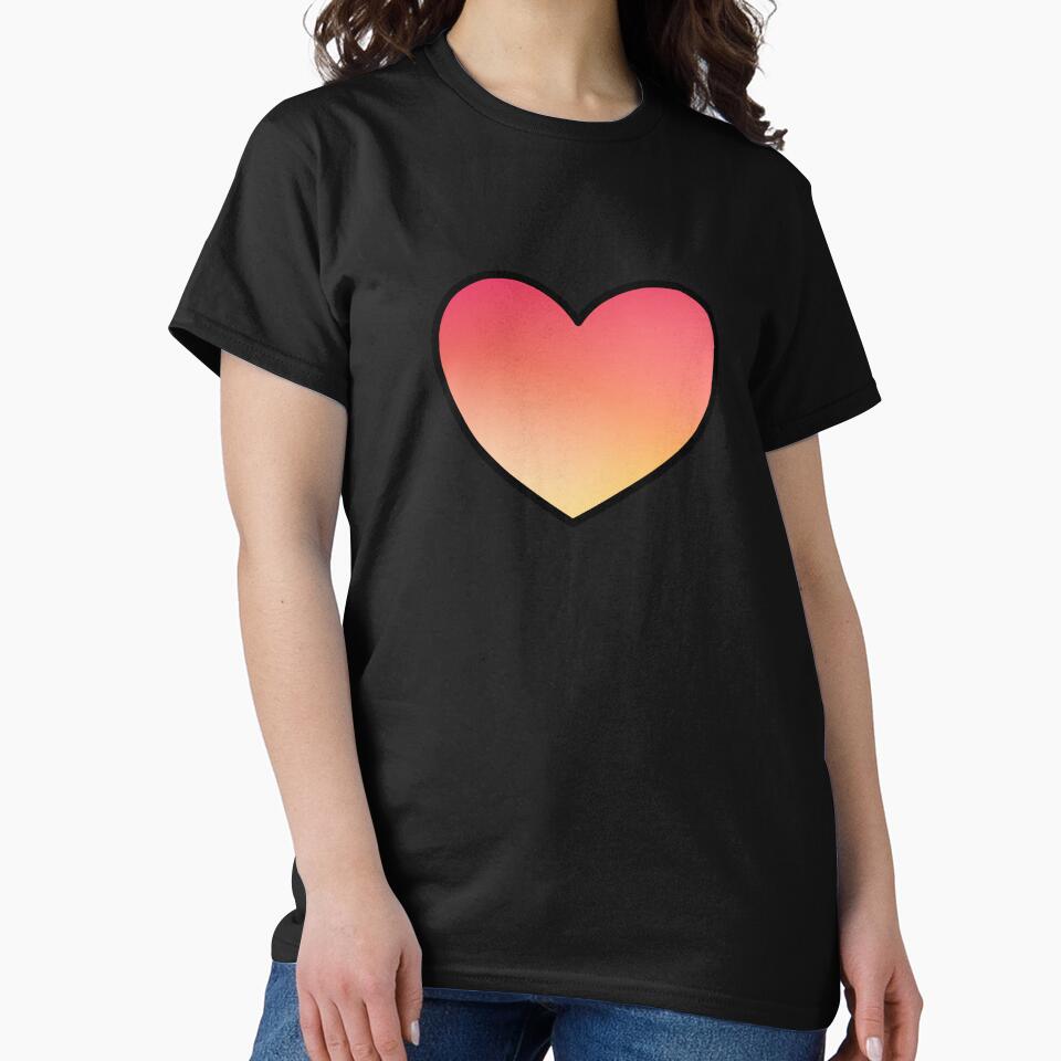 Fluorescent heart - yellow and peach by Inspirationmotivation