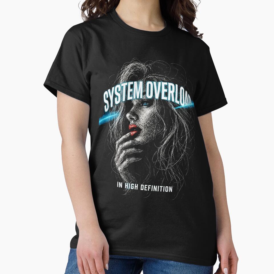 Cyber Existentialism Aesthetic T-Shirt - Abstract String Art Neon Graphic Hoodie by EIPTOW