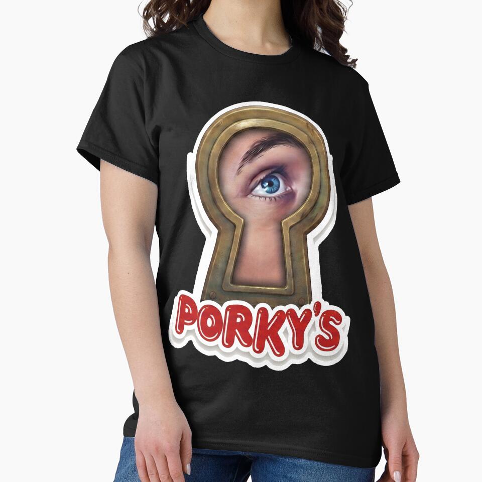 Funny Retro PORK’s Brand – Keyhole Eye 80s Aesthetic Logo by ArtWearStudio12