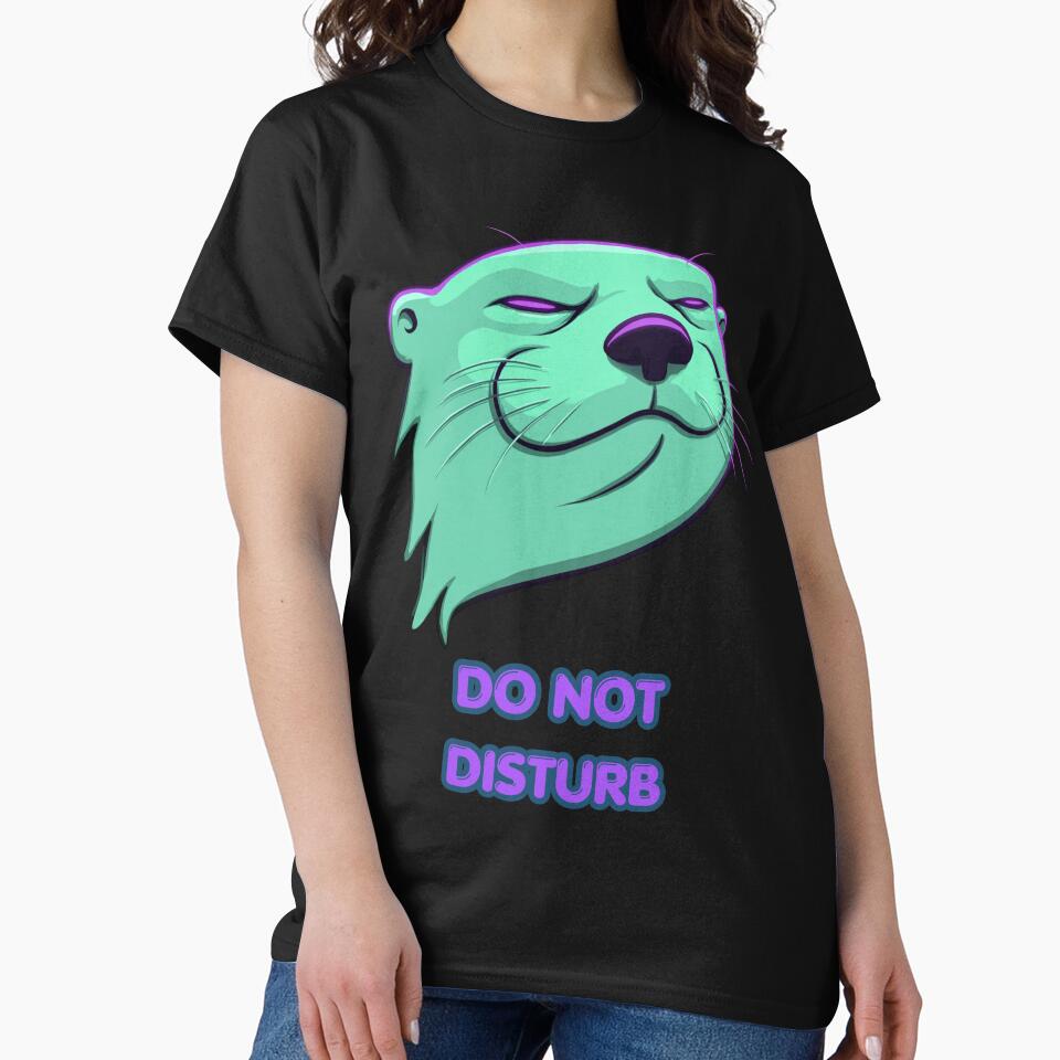 Do Not Disturb Otterly Unbothered Neon Art by InkmotiveStudio