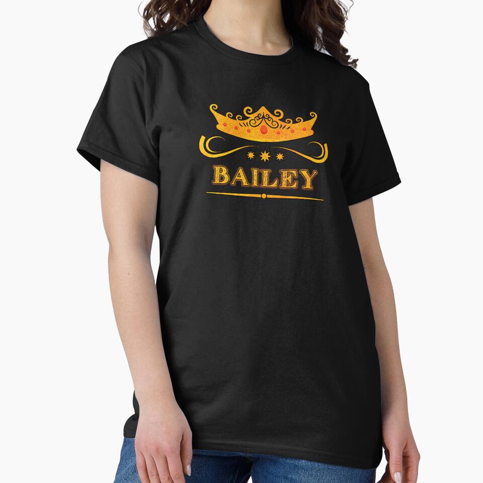 Bailey Personalized Name With Crown - Cool & Custom Gift for Girls, Teens by Oussinc
