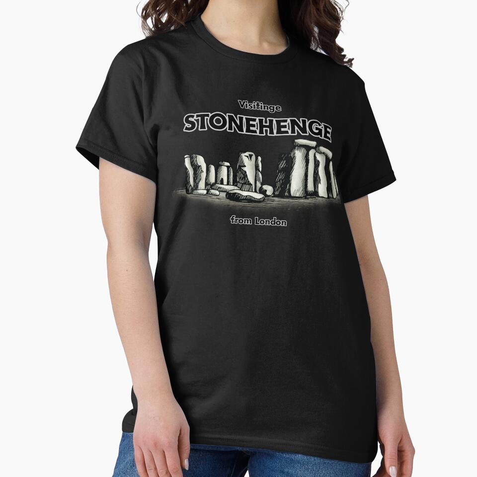 Stonehenge-Inspired Tee, Tranquil Megalithic Landscape by WantStore