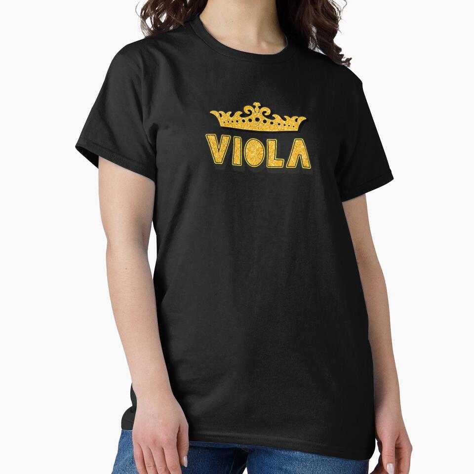 Viola Personalized Funny Custom Name Crown Design by Watsonarts