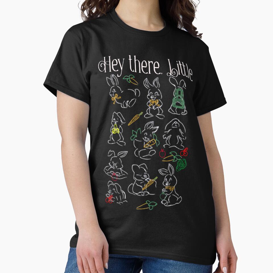 Hey There Little Rabbits Line Art Design by DivineHaven