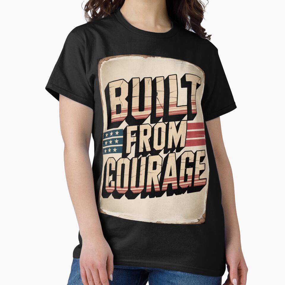 Built From Courage Vintage Patriotic Americana by OldGloryForge