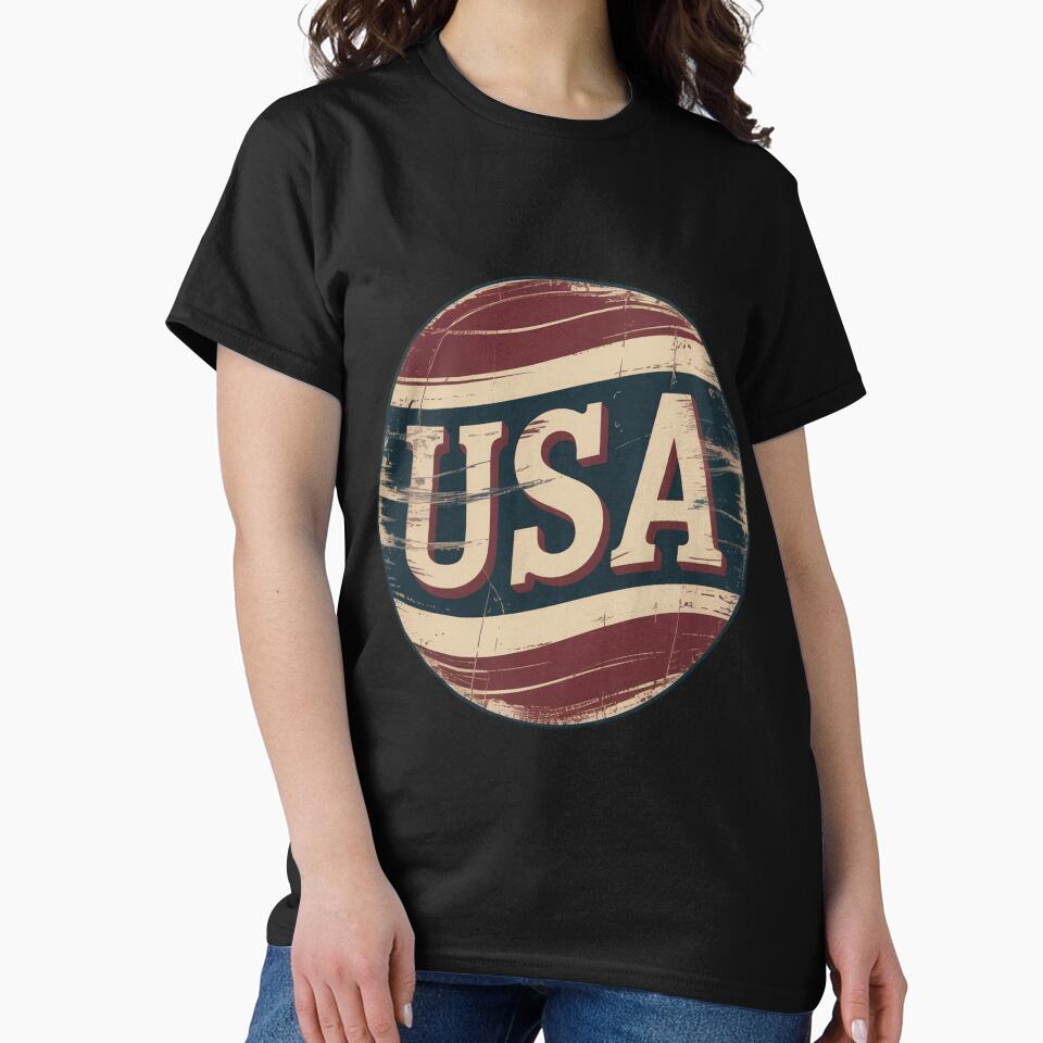 Retro USA Badge – Distressed Vintage Americana by OldGloryForge