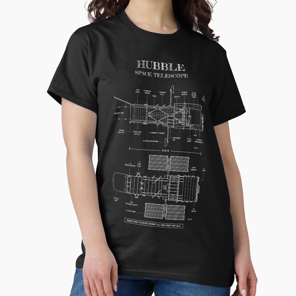 Hubble Space Telescope (White Stencil - No Background) by BGALAXY