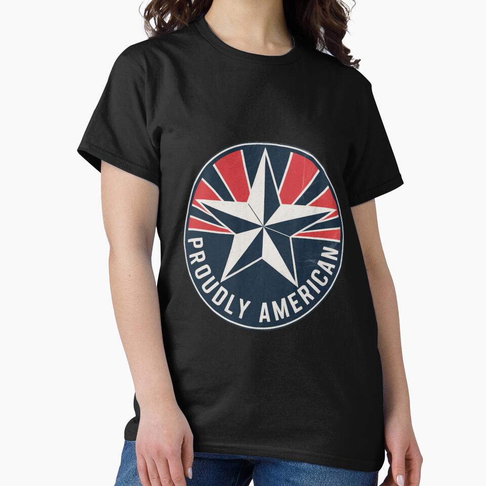 Vintage Americana Badge – Proudly American by OldGloryForge