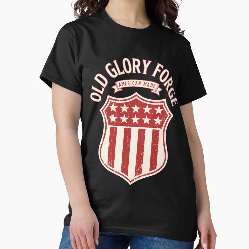 Old Glory Forge – Retro Patriotic Shield Badge by OldGloryForge