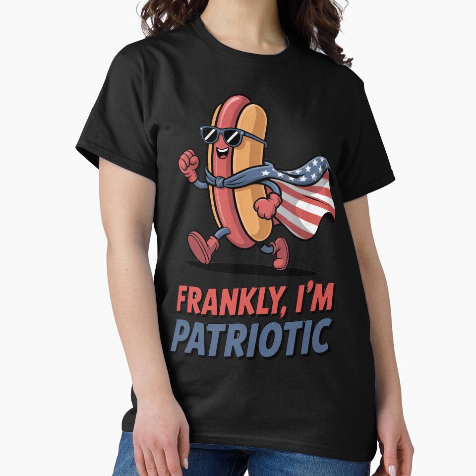 Frankly, I’m Patriotic – Superhero Hot Dog Cartoon by OldGloryForge