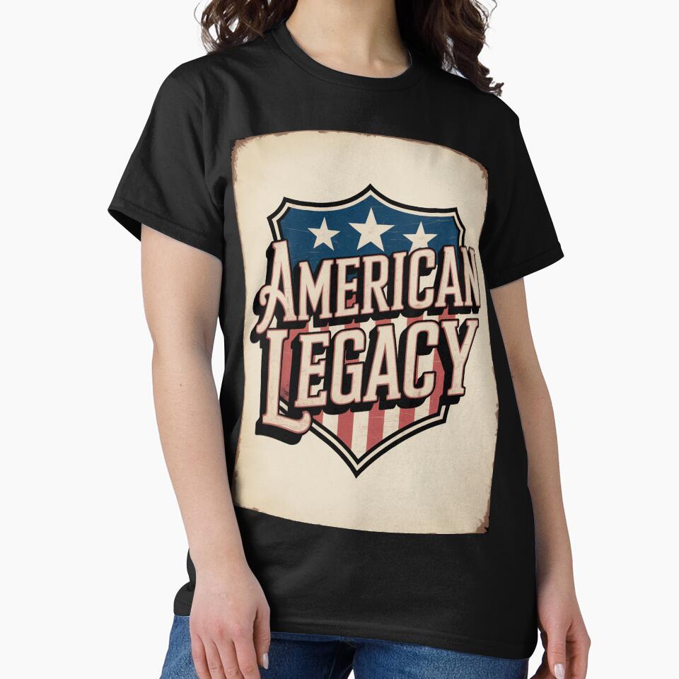 American Legacy Retro Shield Typography by OldGloryForge