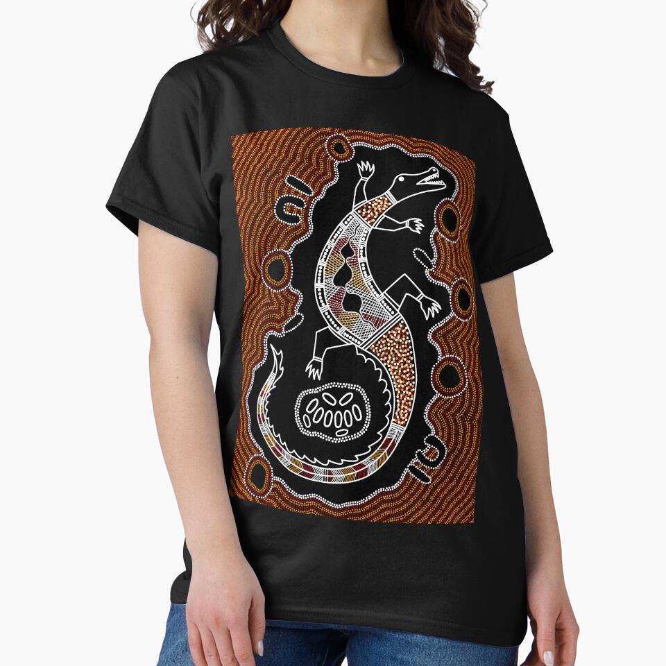 Authentic Aboriginal Art - Crocodile by HogarthArts
