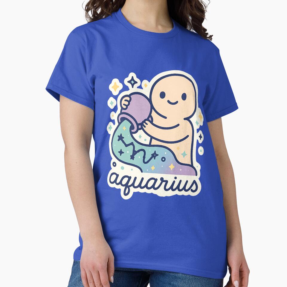 Aquarius Sticker • Cute Pastel Kawaii Zodiac PNG — SoberSips by SoberSips