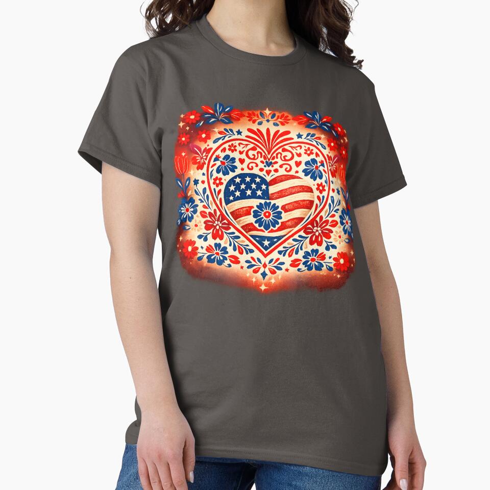 Patriotic Heart Flowers by RexNoise