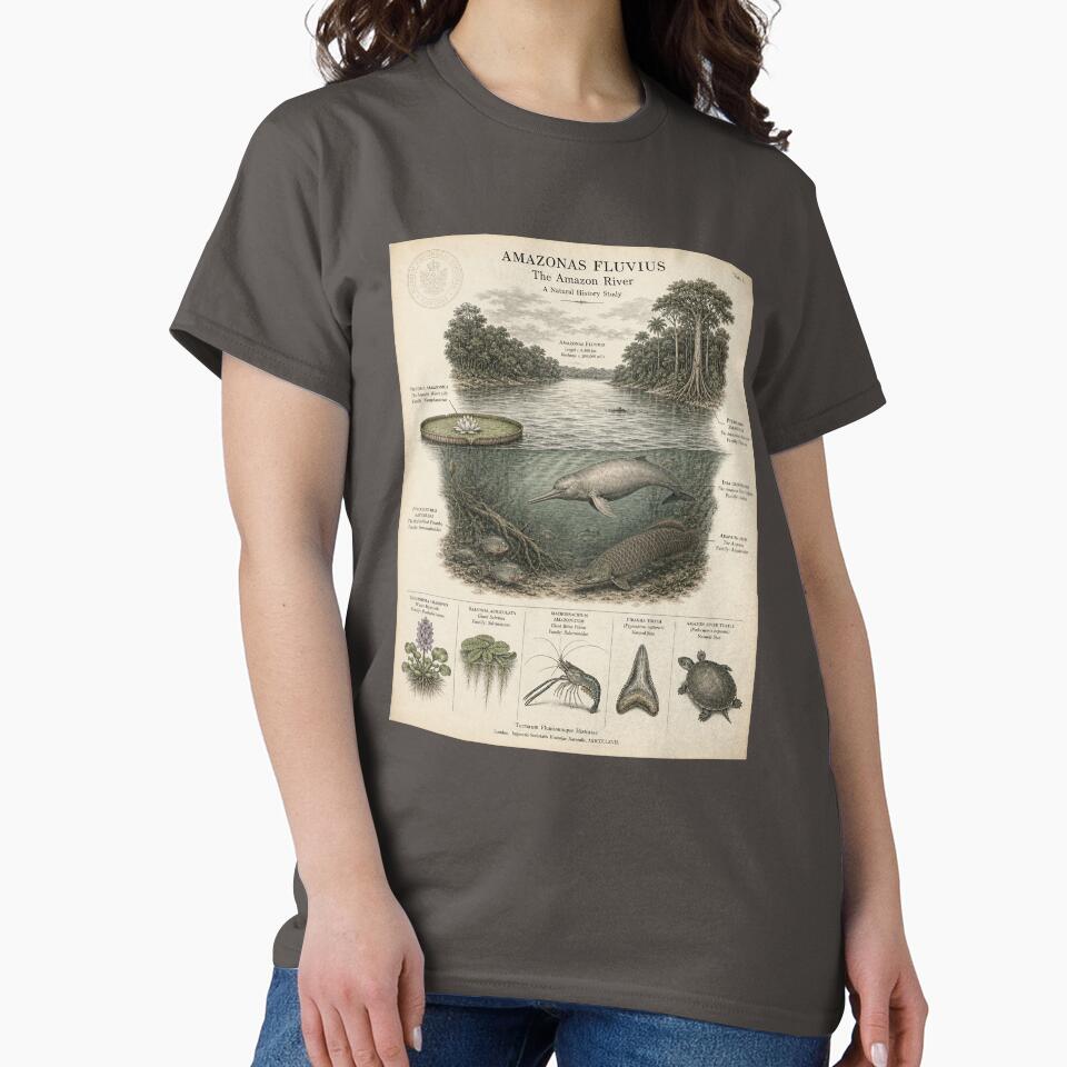 Amazonas Study — Naturalist Ink Illustration of the Amazon River by Jandedan