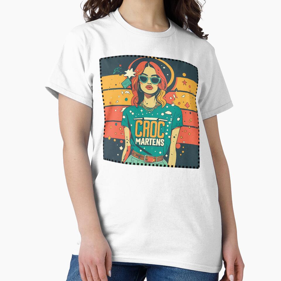 Croc Martens T-shirt Style Stickers by sfwArt