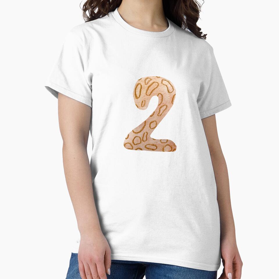 Number two figure textured a watercolor sketch by Yana Mustafina | Boho Soulful Designs