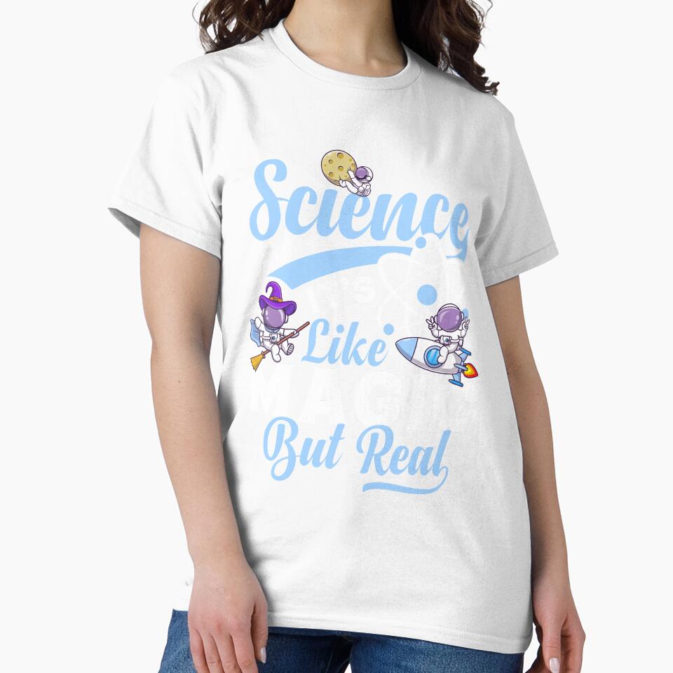 Science Is like Magic But real Cute Astronaut by Yula Tees