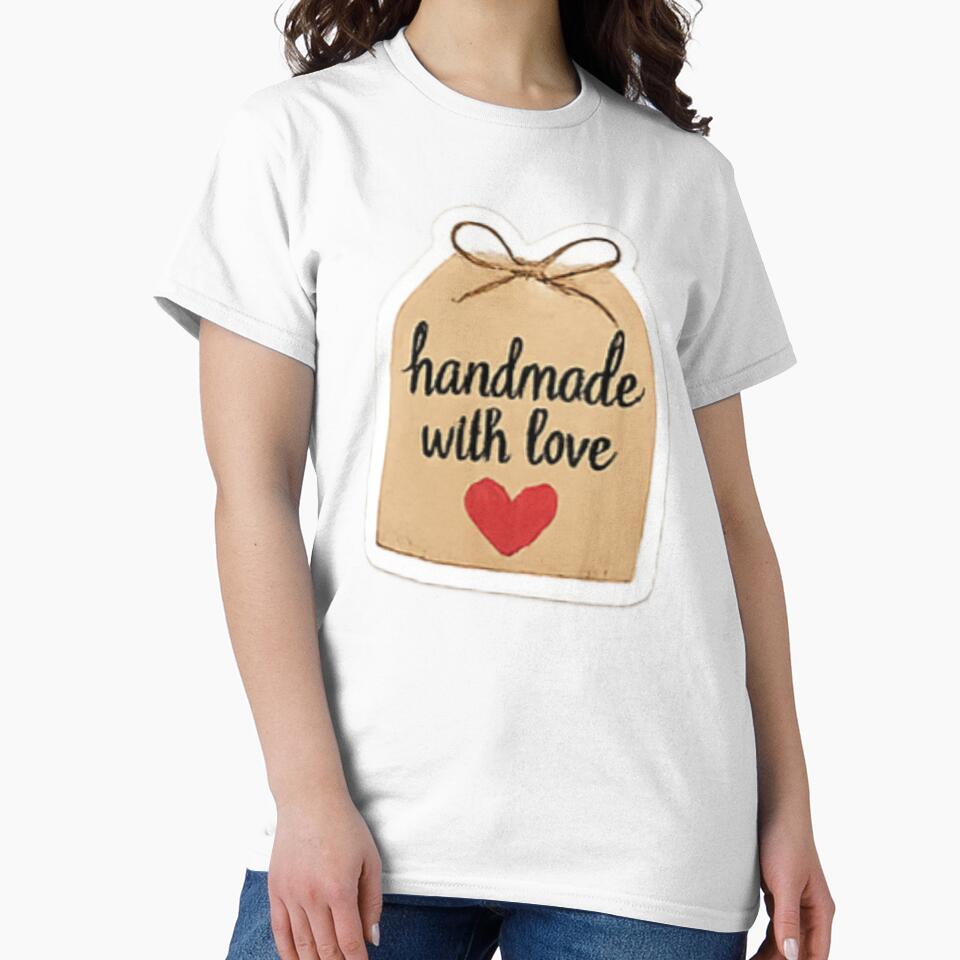 Handmade with Love Sticker – Gift Tag Bow Packaging Label by sadedream