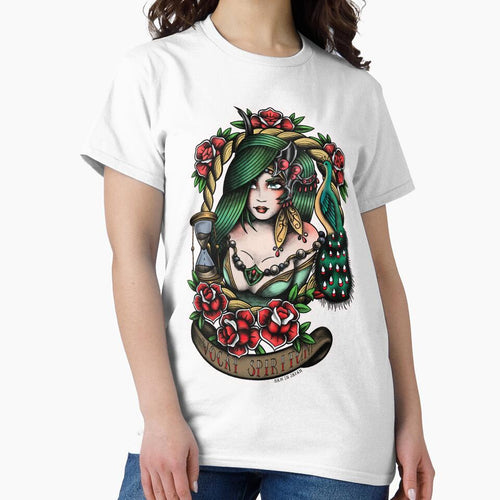 "Vocat Spiritum" Rydia from Final Fantasy 4 (FFIV) in American Traditional Tattoo Portrait Style by SamInJapan