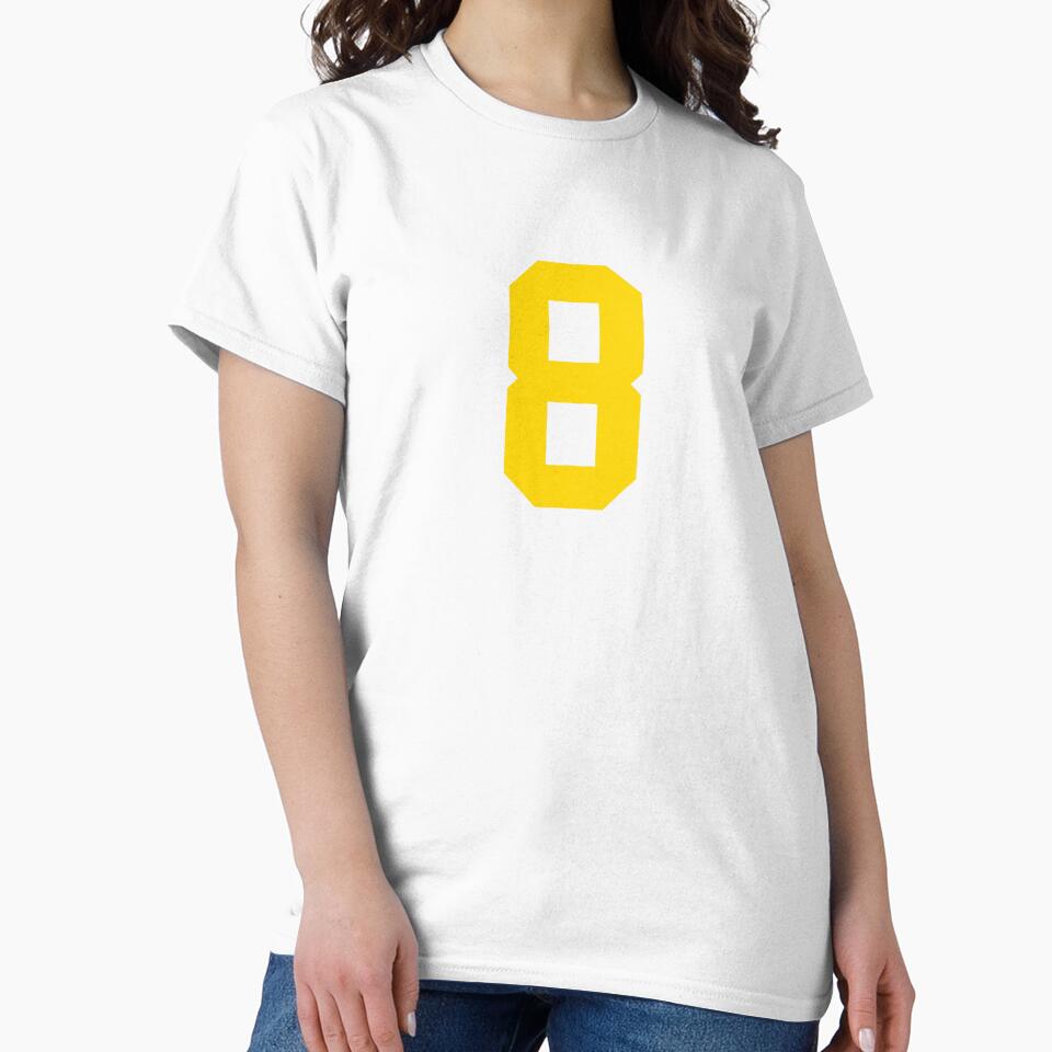 Bold Yellow Sports Number 8 by NECHSTORE